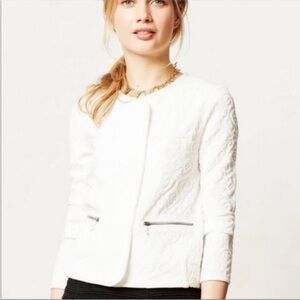 Moth Textured Cream Blazer